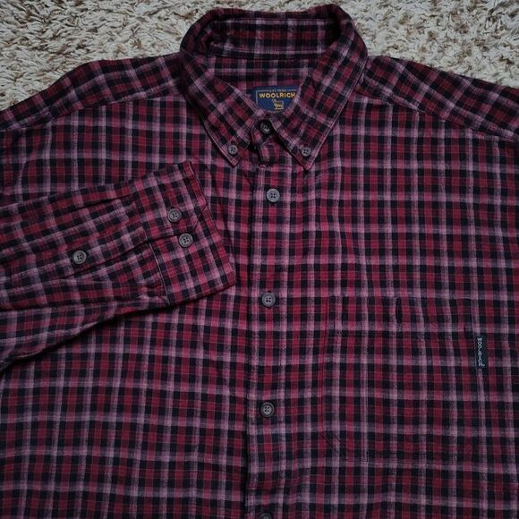 Woolrich Other - WOOLRICH Red Plaid Men Sz XL Oxford Long Sleeve Button Up Shirt‎